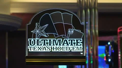 Texas Hold'em Sign Stock Footage 11191441