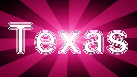 Texas icon in red abstract background with rays. Stock Footage 114063675