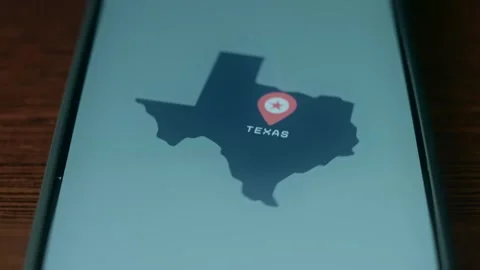 Texas interstate map with pointer icon, presentation Video stock 310054900
