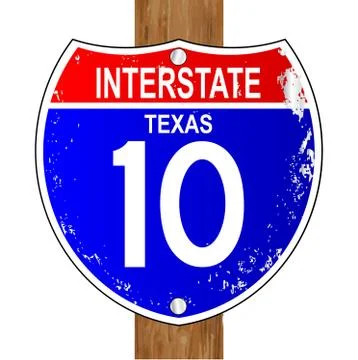 Texas Interstate Sign Stock Illustration