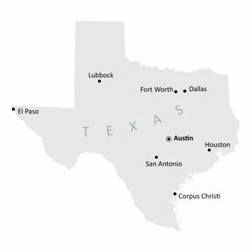 Texas isolated map Stock Illustration