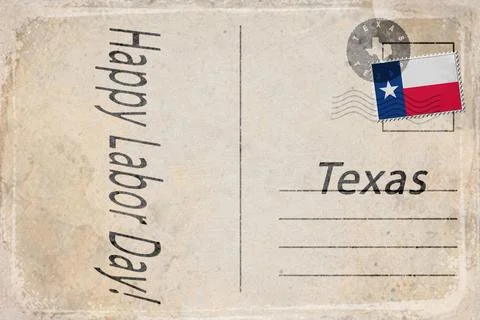 Texas Labor Day Workers Parade Background Stock Illustration