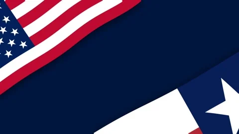 Texas Lone Star State and American Flag Patriotic Background Loop. Видео 342510042
