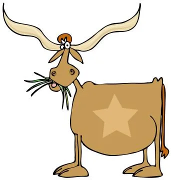 Texas longhorn Stock Illustration