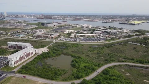 Texas A&amp;M Galveston Flyover 스톡 동영상 200846331