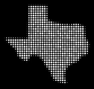 Texas Map Collage of Circles Illustrazione stock
