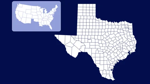 Texas Map Vídeos de archivo 247085397