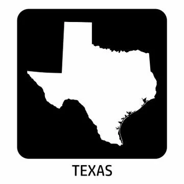 Texas map icon Stock Illustration