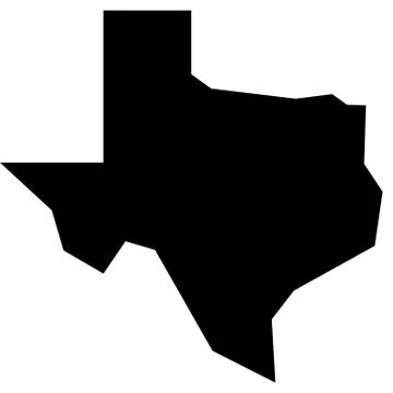 Texas map icon on white background. texas state sign. 스톡 일러스트