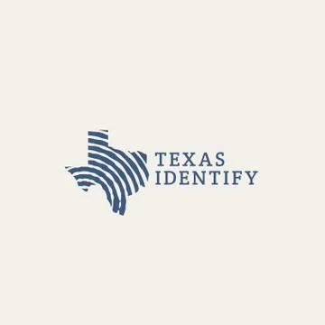 Texas map identity logo design template Stock Illustration