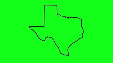 Texas Map Outline Green Screen 4K UHD Stock Footage 301024640