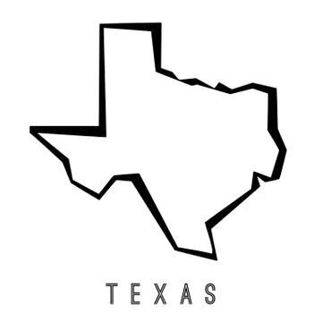 Texas map outline - US state shape sharp polygonal geometric style vector. イラスト素材
