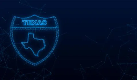 Texas map on road Plexus sign. Welcome to State of Texas. Vector illustration 스톡 일러스트