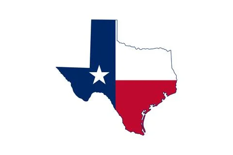 Texas map symbols icon vector Stock Illustration