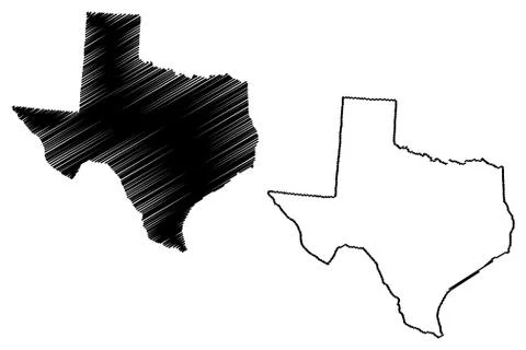 Texas map vector Stock Illustration