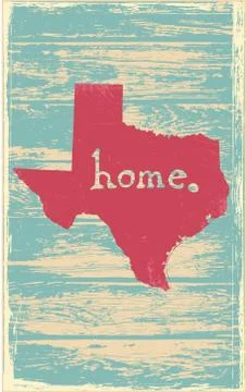 Texas nostalgic rustic vintage state vector sign Stock Illustration