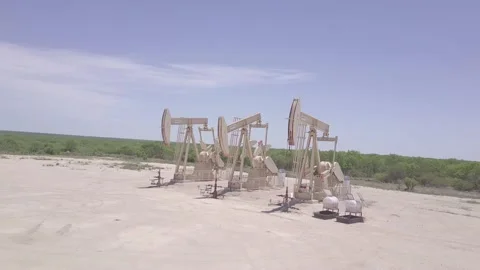 Texas Oil Rigs (Camera Orbit) Stock Footage 144265521