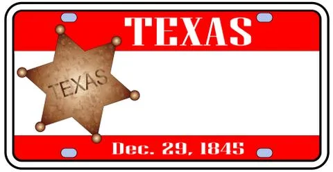 Texas plate Stock Illustration