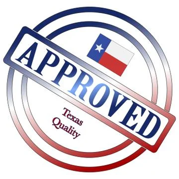 Texas Quality Approved Stamp Stock Illustration