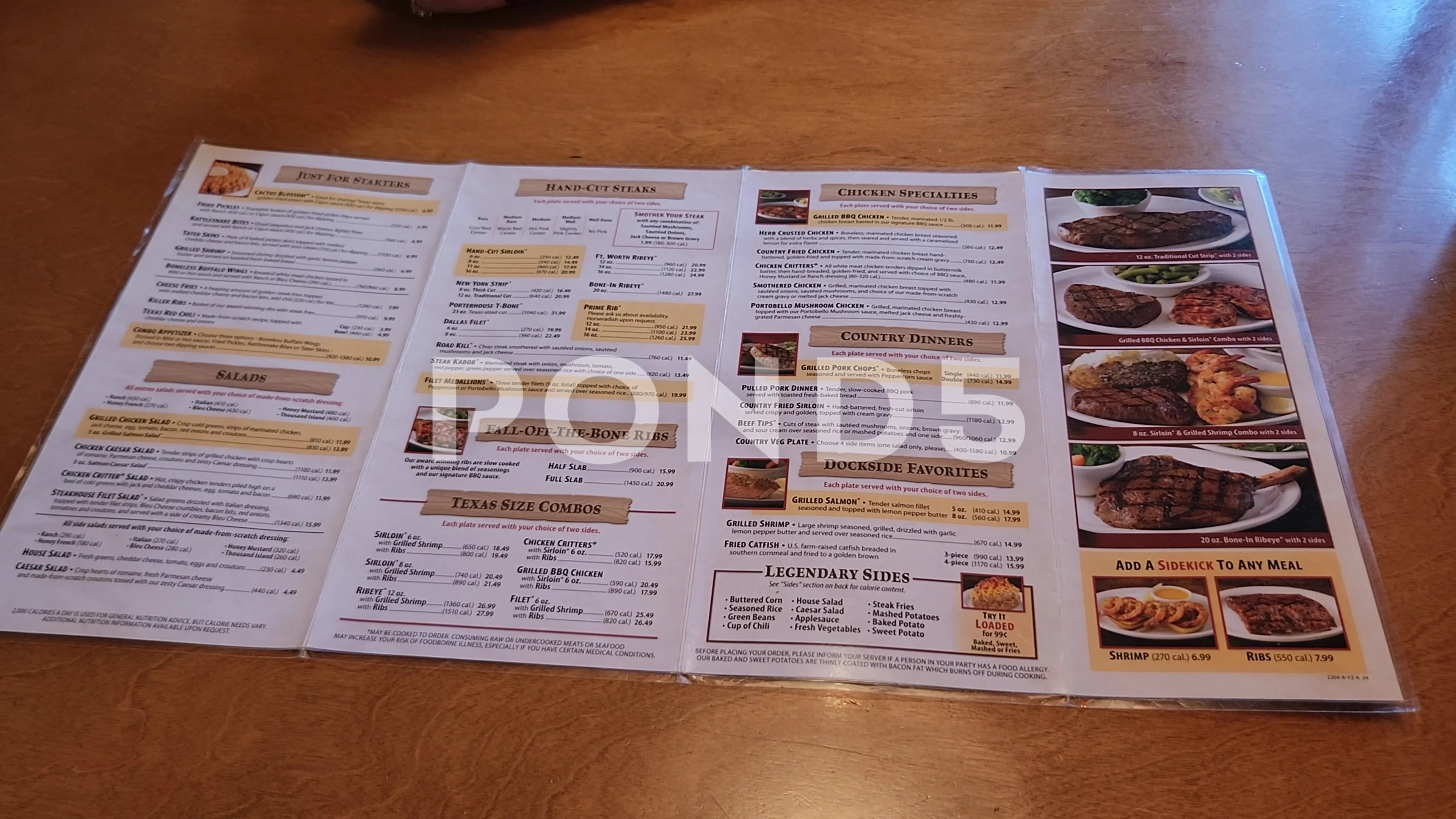 Texas Roadhouse Menu Restaurant Stock Video Pond5