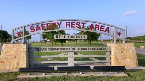 Texas safety rest area Stock Footage 147552659