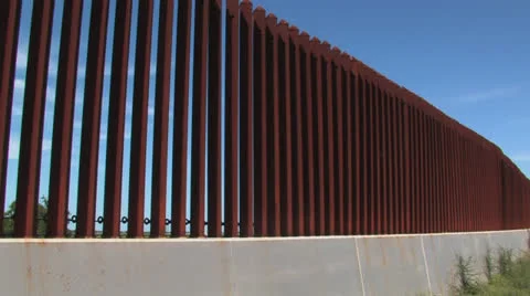 Texas security fence 2 Stock Footage 23204768