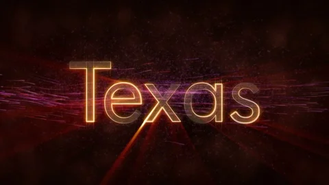 Texas - Shiny looping state name text animation Stock-Footage 99579934