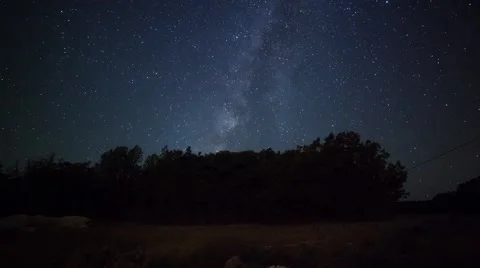 Texas Sky Night Time-Lapse with Milkyway Vídeos de archivo 42661319