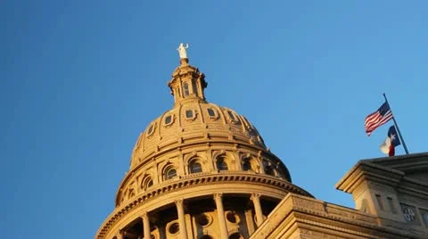 Texas State Capitol in Austin Video stock 22053483