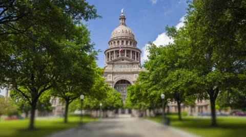 Texas State Capitol Building in Austin, Texas - Time Lapse 스톡 동영상 62434484