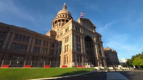 Texas State Capitol Building Exterior Architecture, Austin Stock Footage Stock Footage 338360367