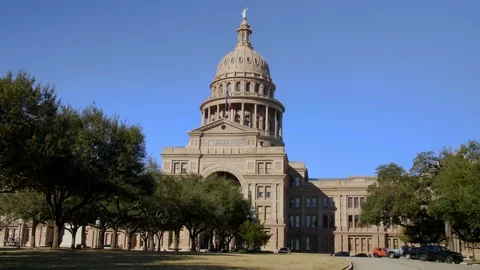 Texas state capitol frontal view Stock Footage 172316268