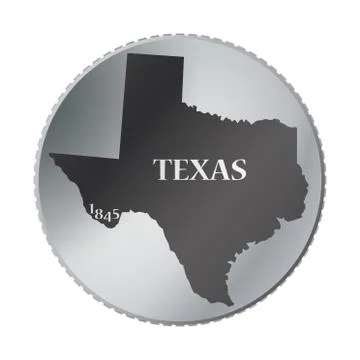 Texas State Coin Stock Illustration
