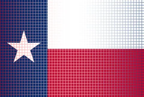 Texas State Doted Flag Stock Illustration