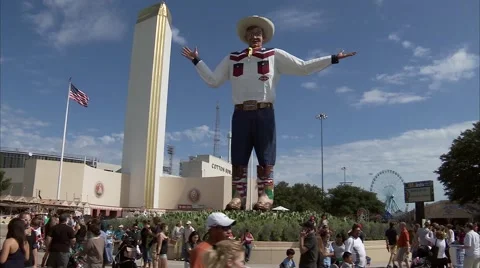 Texas State Fair Big Tex cowboy Stock Footage 41292367