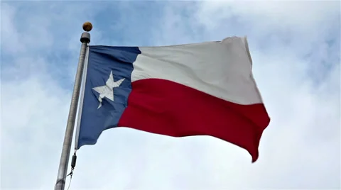 Texas State Flag at 1080 Stock Footage 32629219