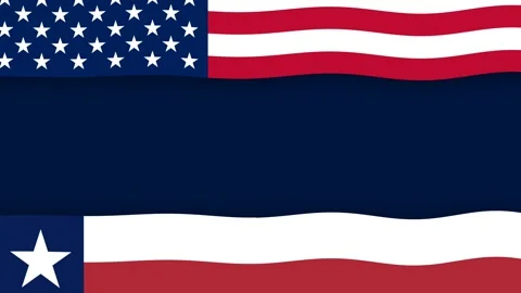 Texas State Flag and American Flag Patriotic Motion Graphic Background. 動画素材 342510464