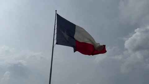 Texas State Flag blowing in the Wind Stock Footage 320963390