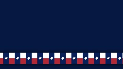 Texas State Flag Border Loop with Lone Star Pattern on Dark Blue Background. Stock Footage 340631035