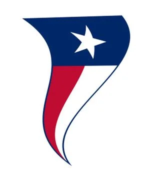 Texas State Flag As Bunting Triangle Stock Illustration