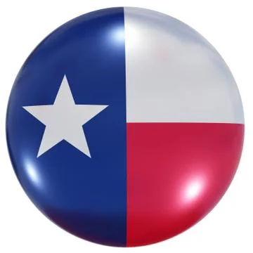 Texas State flag button Stock Illustration
