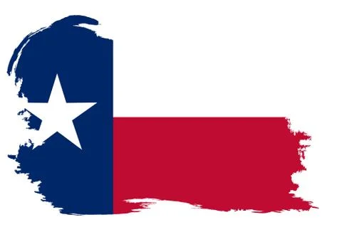 Texas State Flag With Grunge Border Illustrazione stock