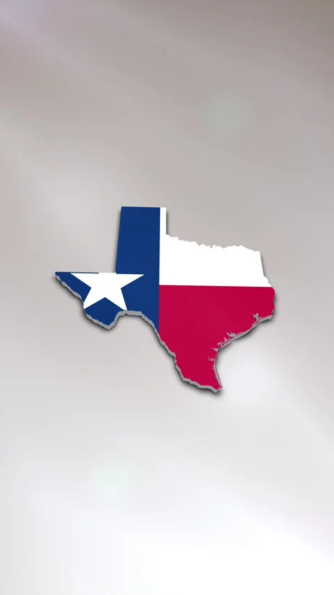 Texas State Flag on Map Stock Footage 278266701