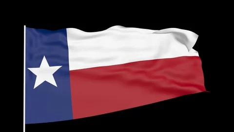 Texas state flag over black background 3d animation Video stock 99212778