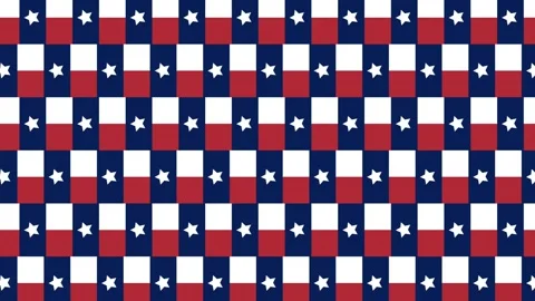 Texas State Flag Seamless Repeating Pattern Background Loop. Stock Footage 340632323