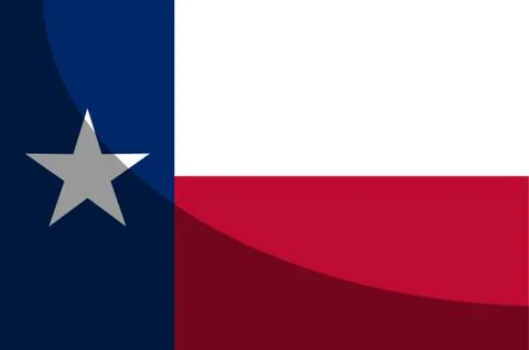 Texas State Flag Shadow Stock Illustration