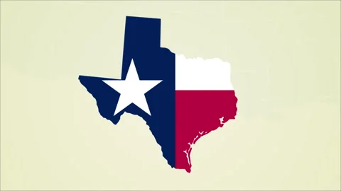 Texas state flag United States map outli... | Stock Video | Pond5