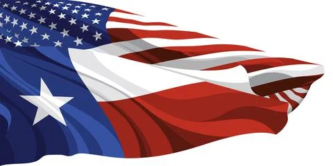 Texas state flag of the USA Stock Illustration