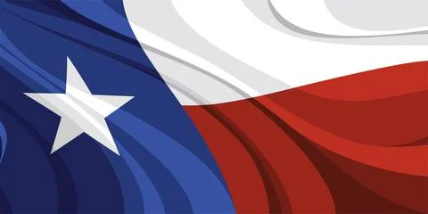 Texas state flag of the USA Stock Illustration