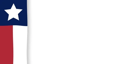Texas State Flag Vertical Border on White Background with Copy Space. Stock Footage 340633083